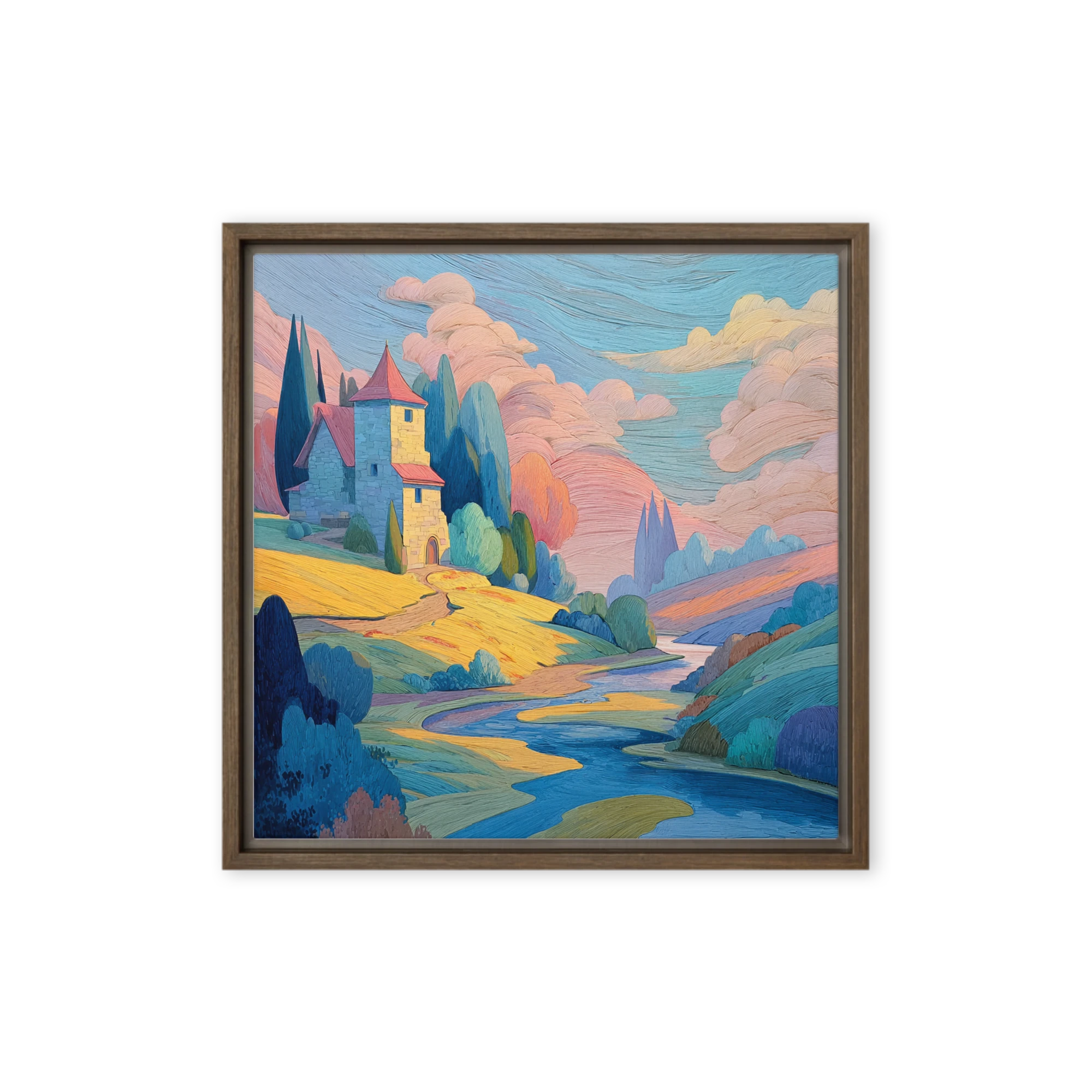 Whimsical Textured Landscape | Art Print
