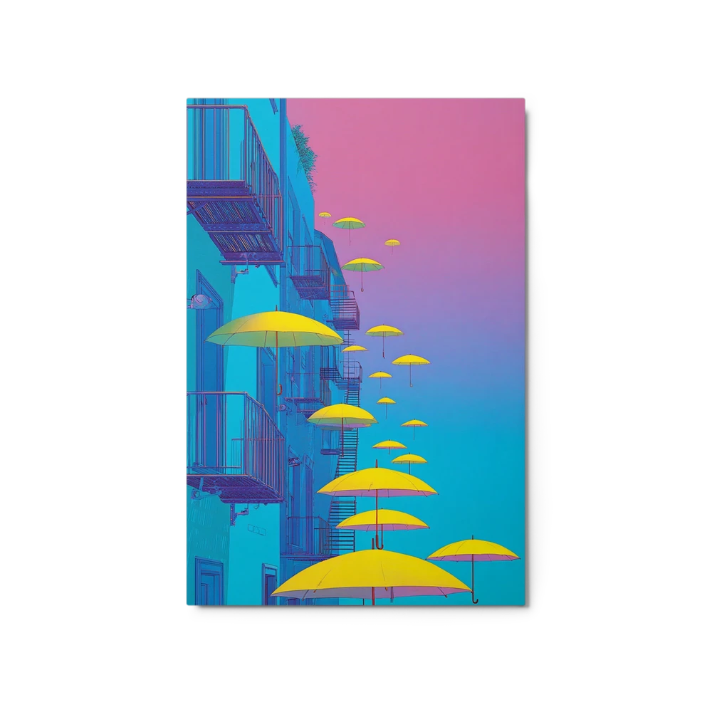 Flight of Yellow Umbrellas | Art Print