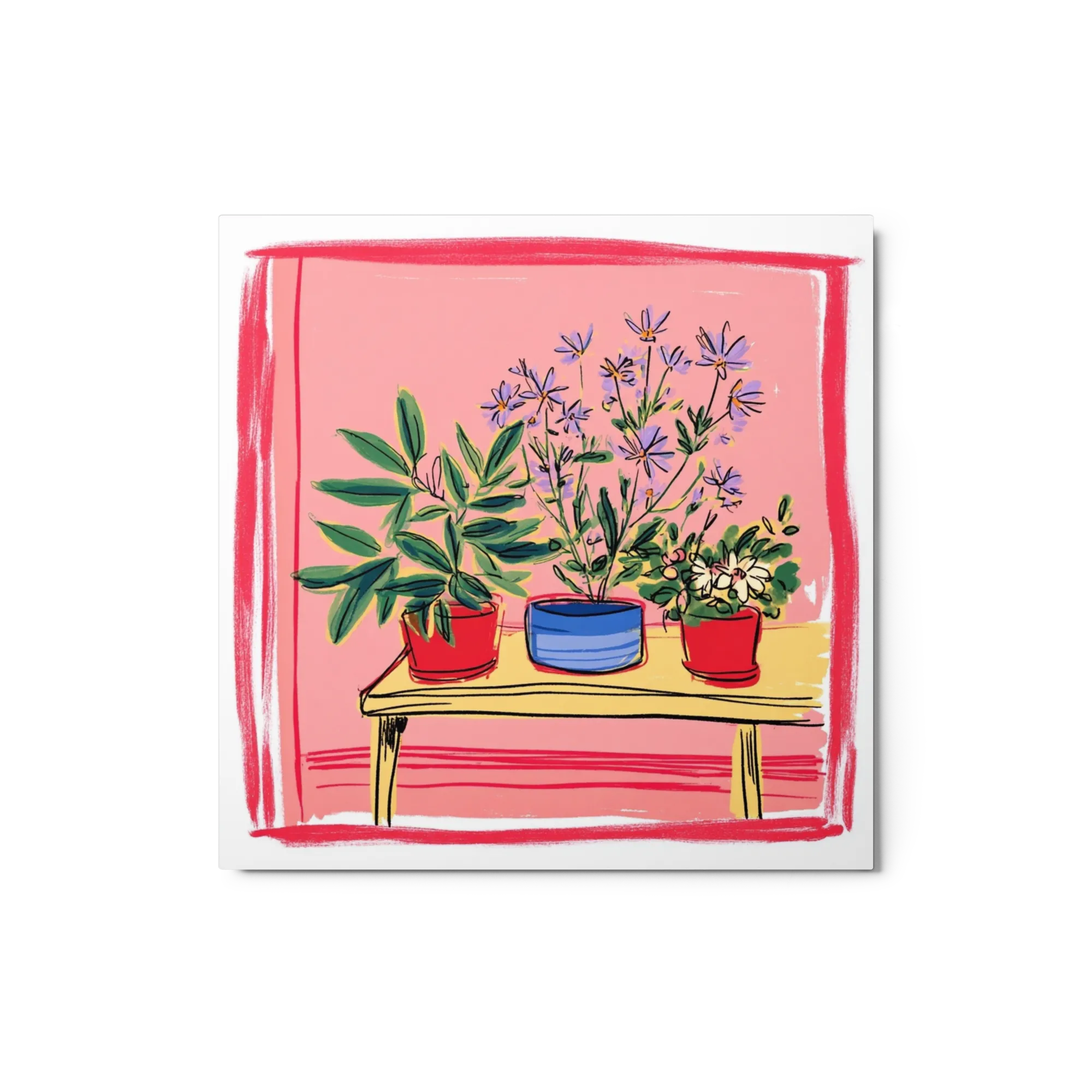 Three Potted Plants
