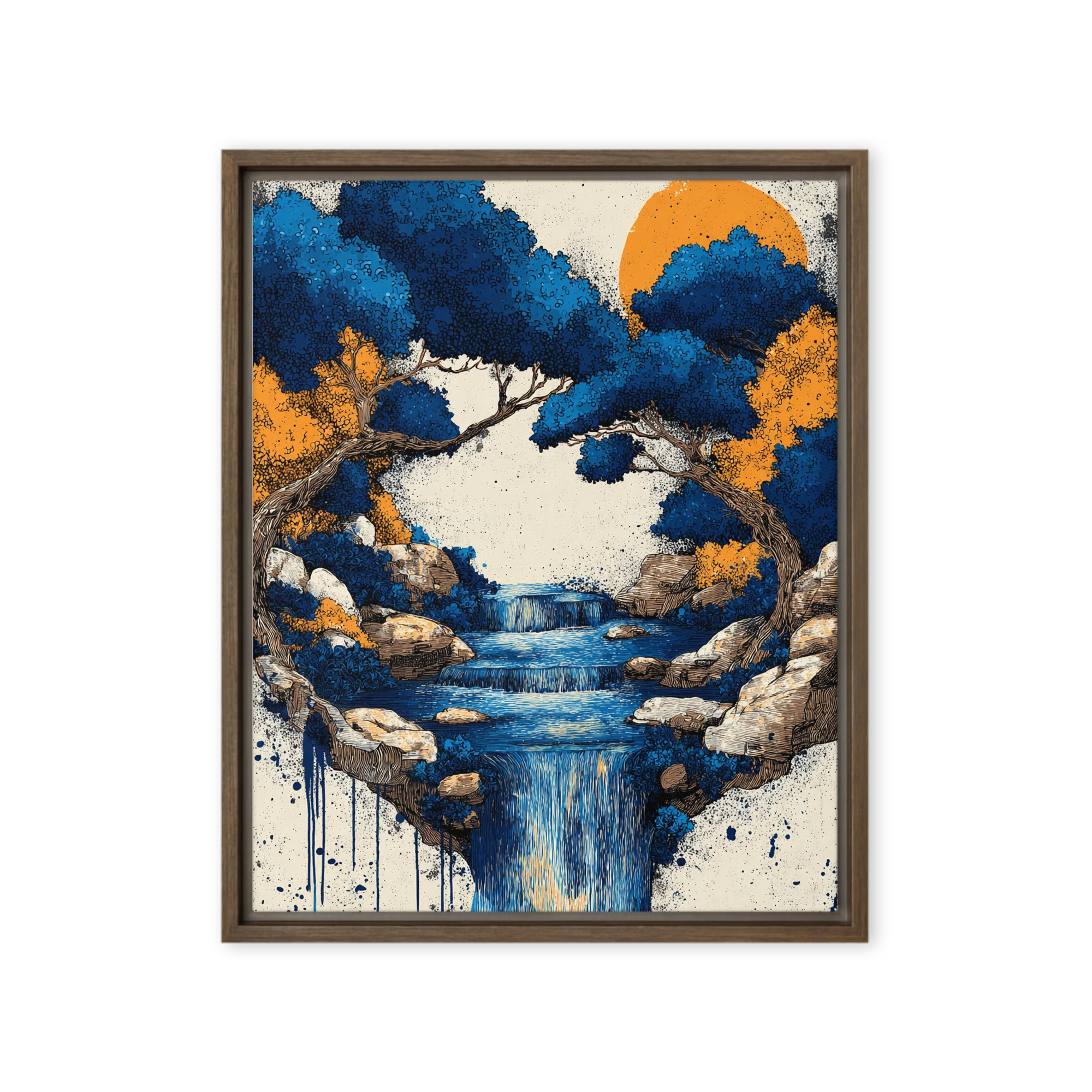 Blue Cascade and Sun