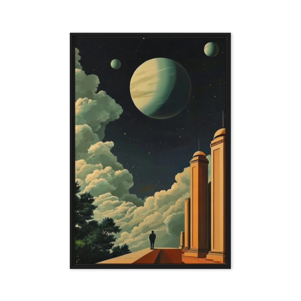 Surreal Landscape with Planets