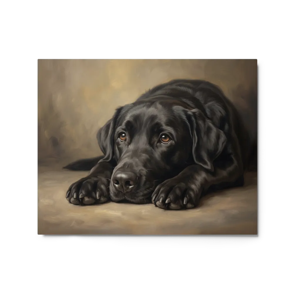 Loyal Gaze 
 Canvas with White Frame