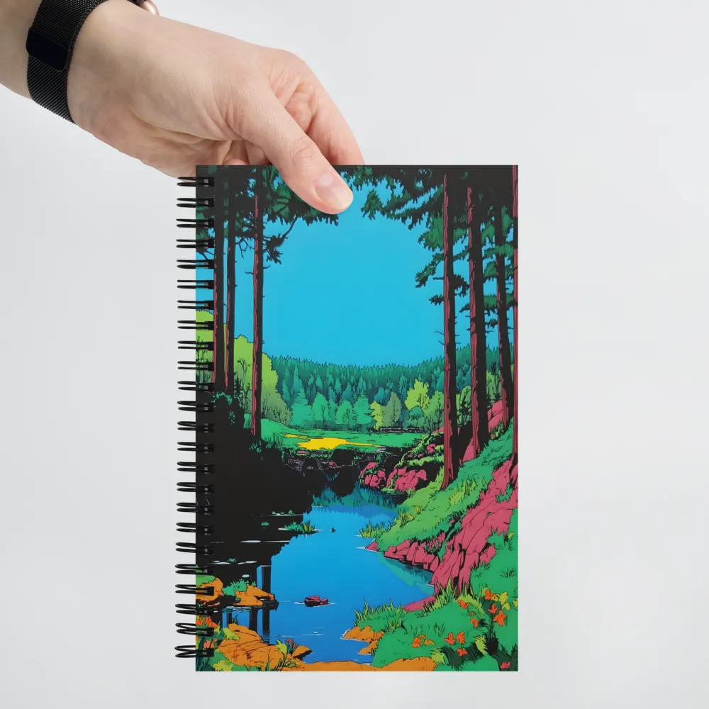 Vivid Forest River 
 Spiral Notebook | 140 pages