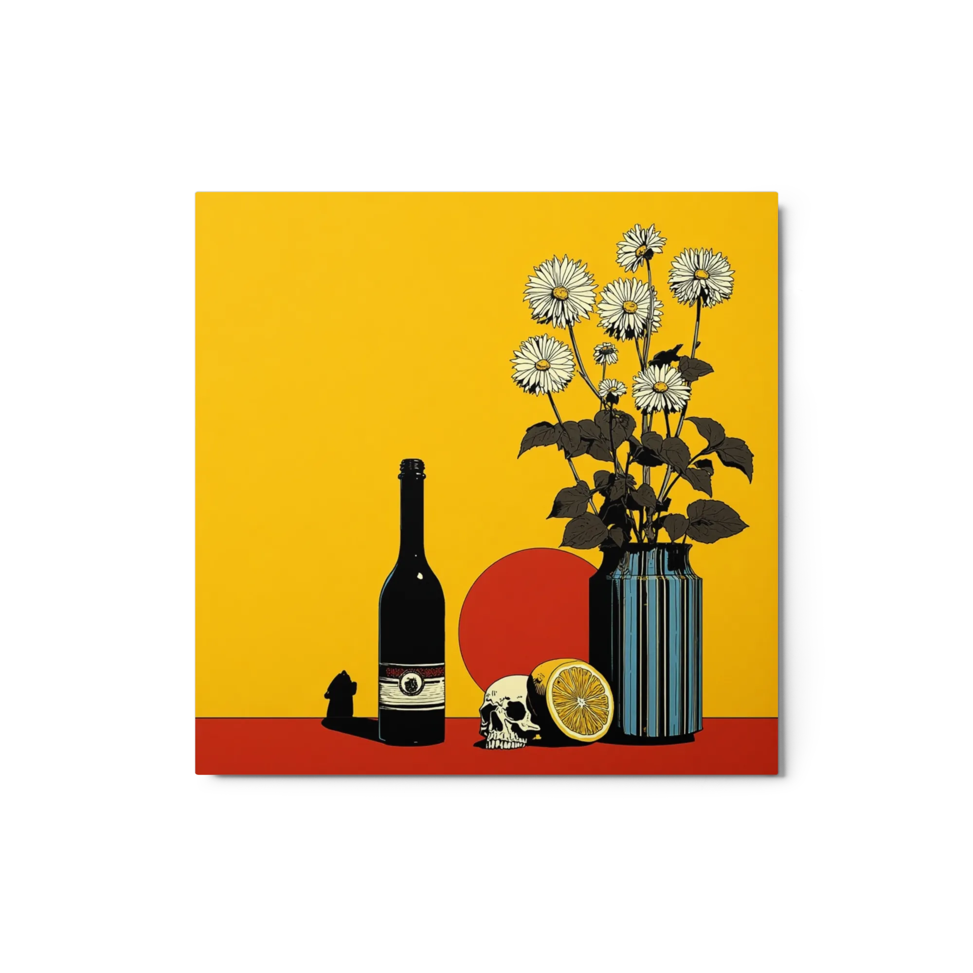 Vanitas with Daisies and Lemon