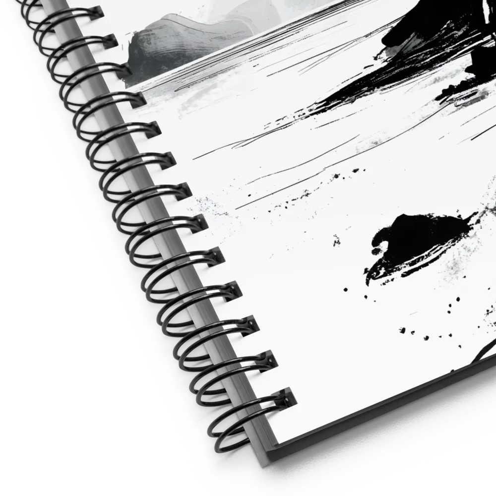 Coastal Serenity in Ink 
 Spiral Notebook | 140 pages