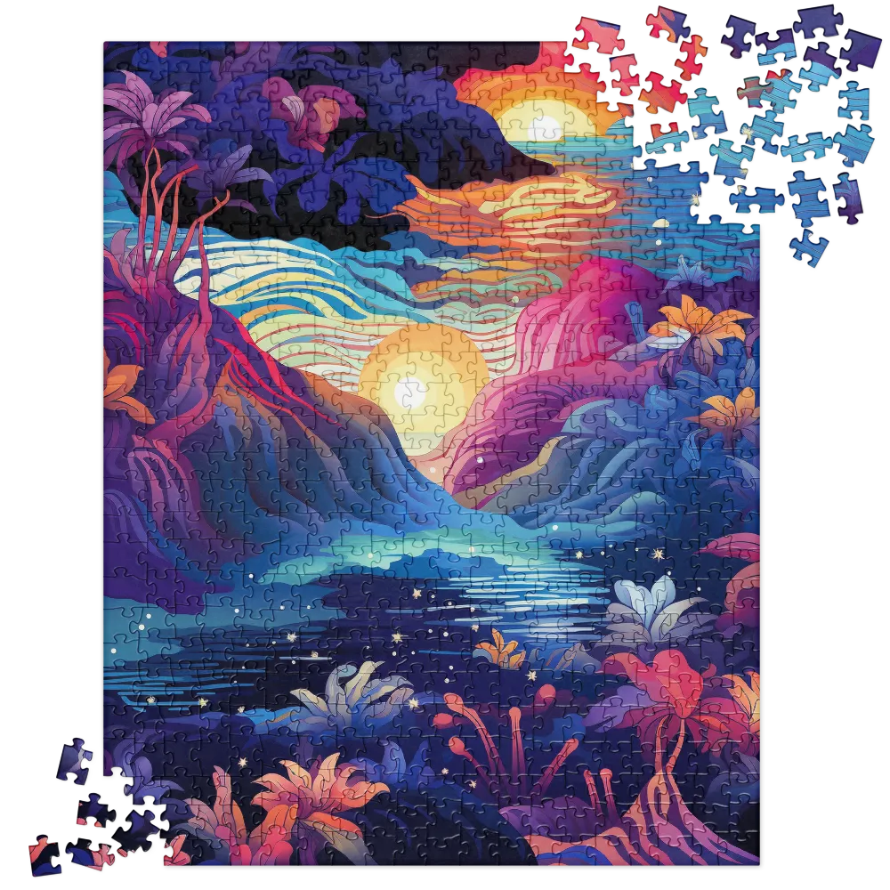 Neon Dreamscape 
 Jigsaw Puzzle