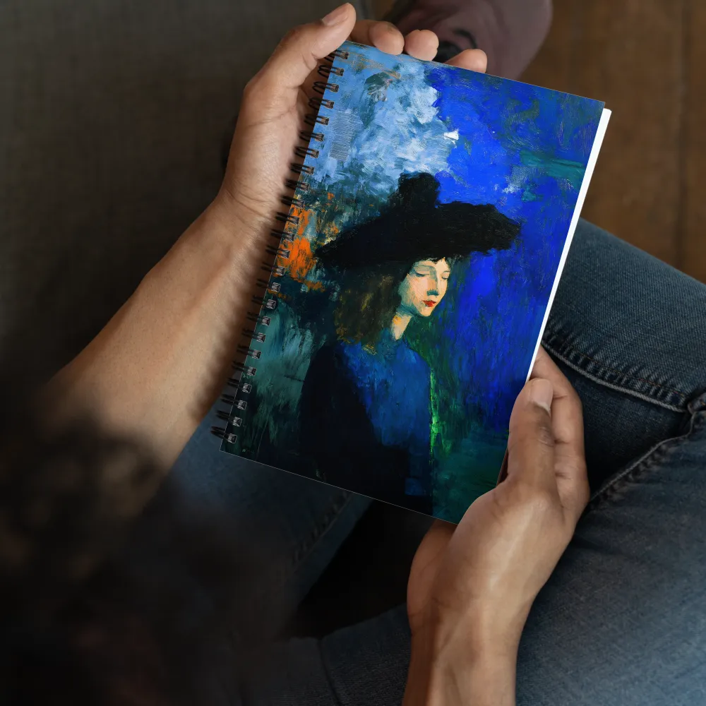 Serene Woman in Hat 
 Spiral Notebook | 140 pages