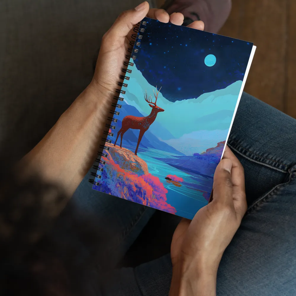 Celestial Stag by Moonlight 
 Spiral Notebook | 140 pages