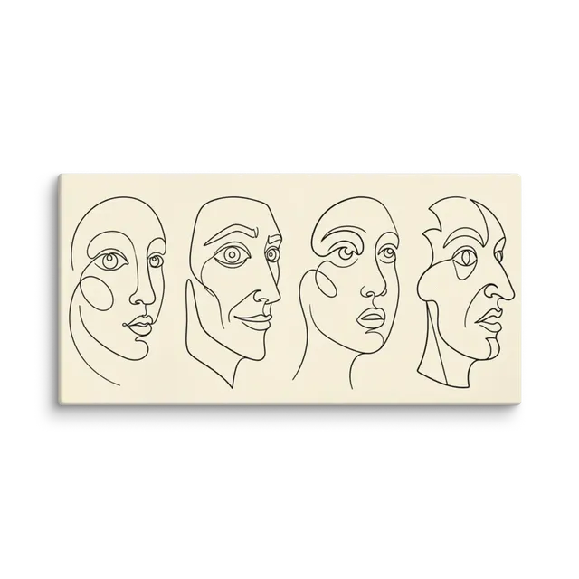 Continuous Line Faces | Art Print