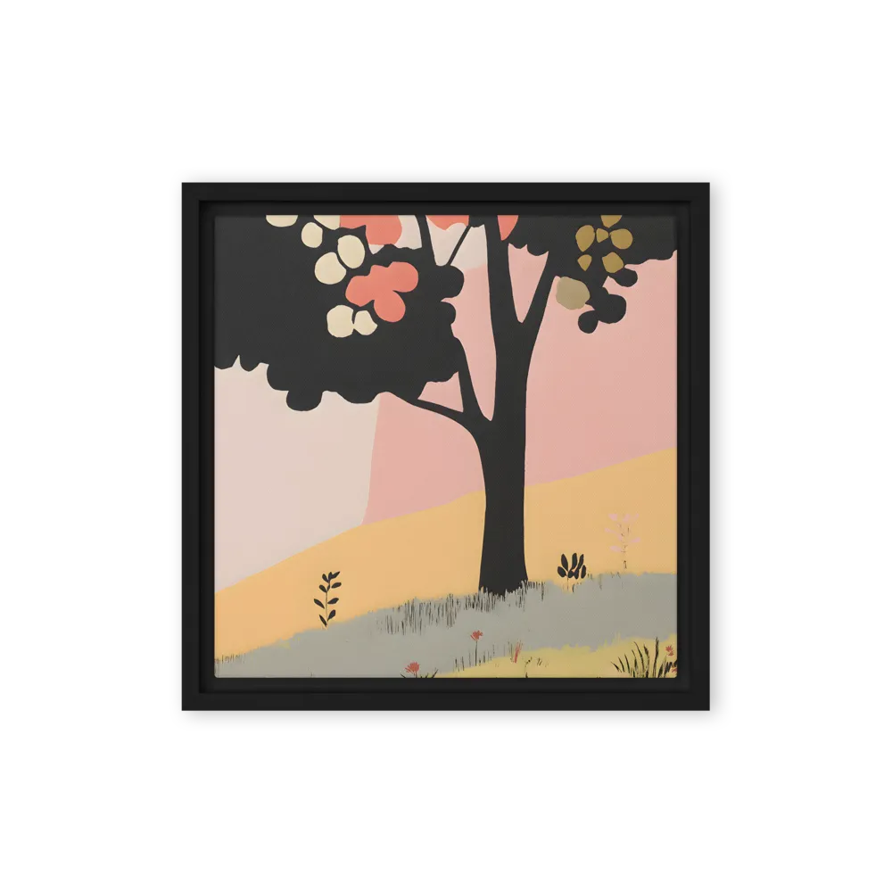 Abstract Tree on Hill 
 Canvas | 14″x 14″