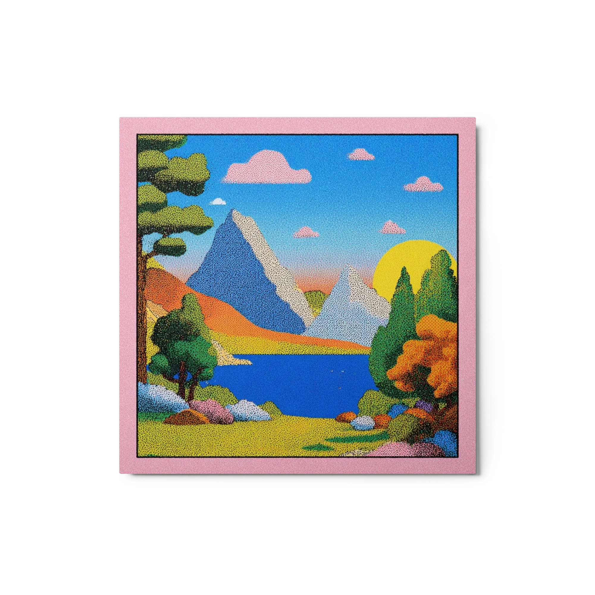 Pointillist Mountain Sunrise