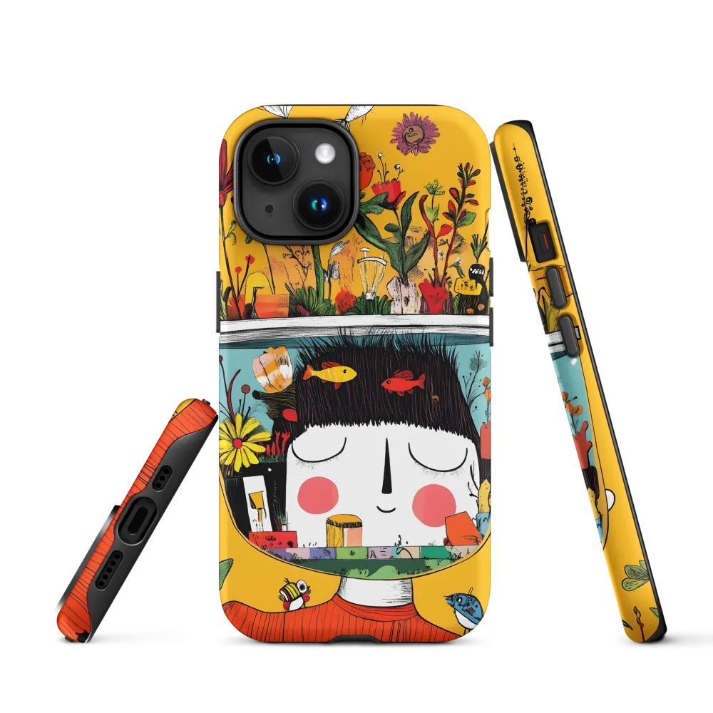 Whimsical Child with Fishbowl | Phone Case