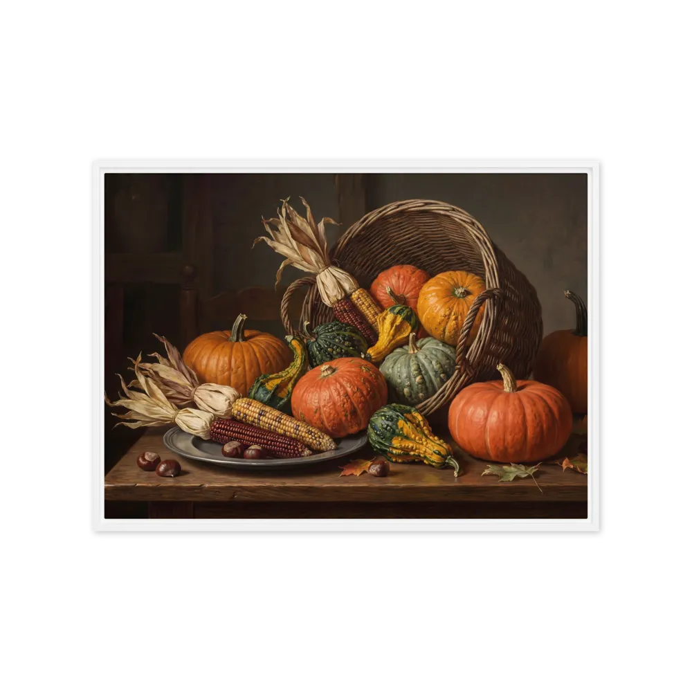 Abundant Harvest 
 Poster with Red oak Frame | 12″x 16″