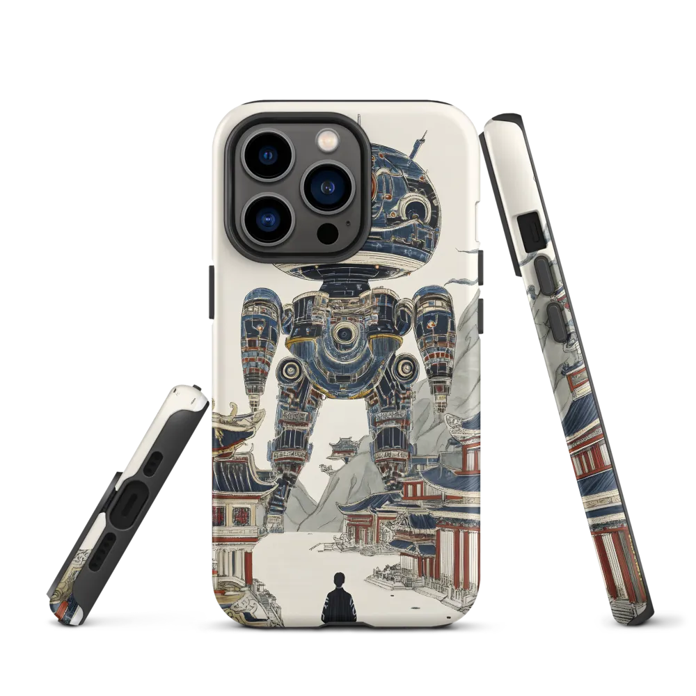 Robot Overlooking Traditional Landscape | Phone Case