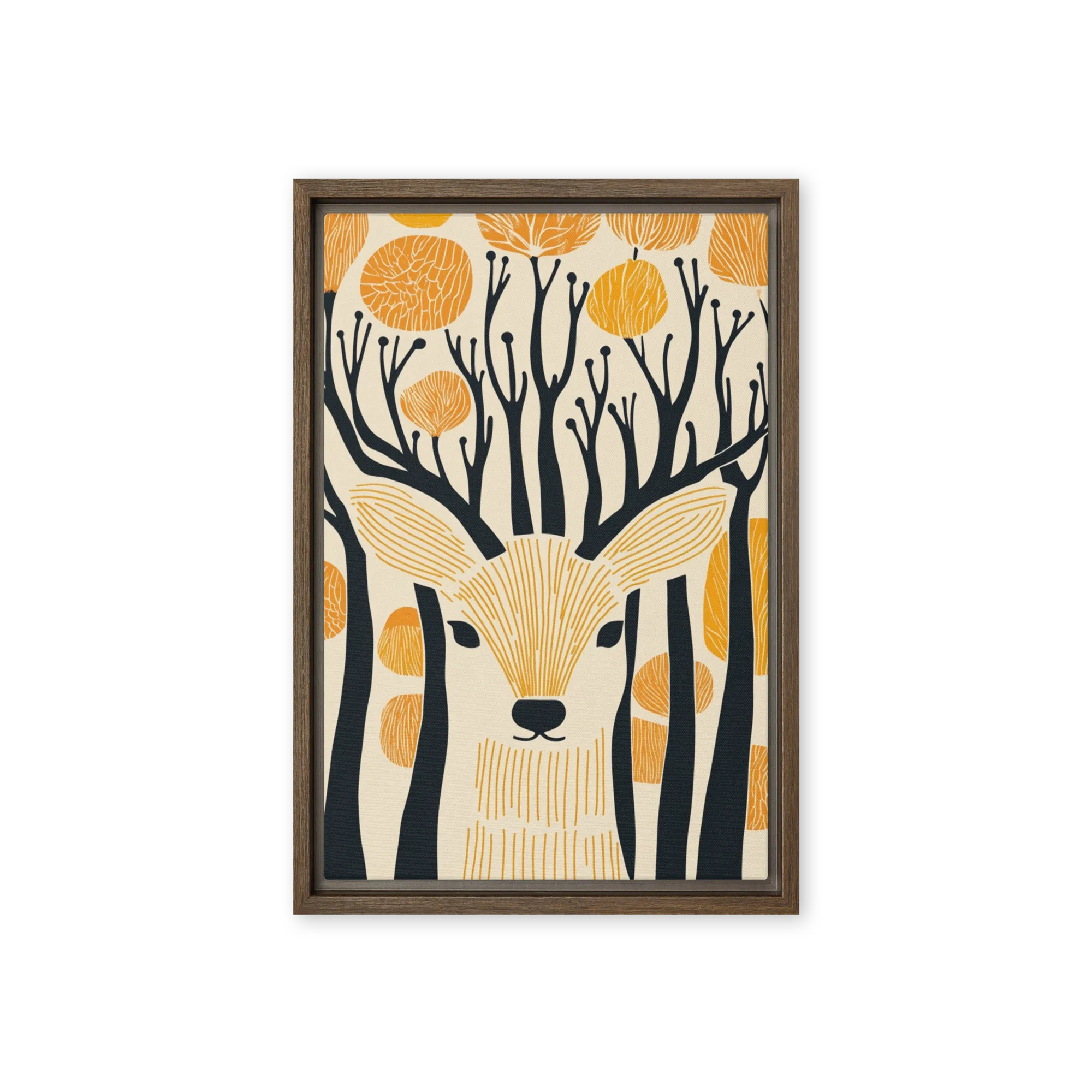 Orange Wall Art with a Geometric Edge — Warm & Graphic