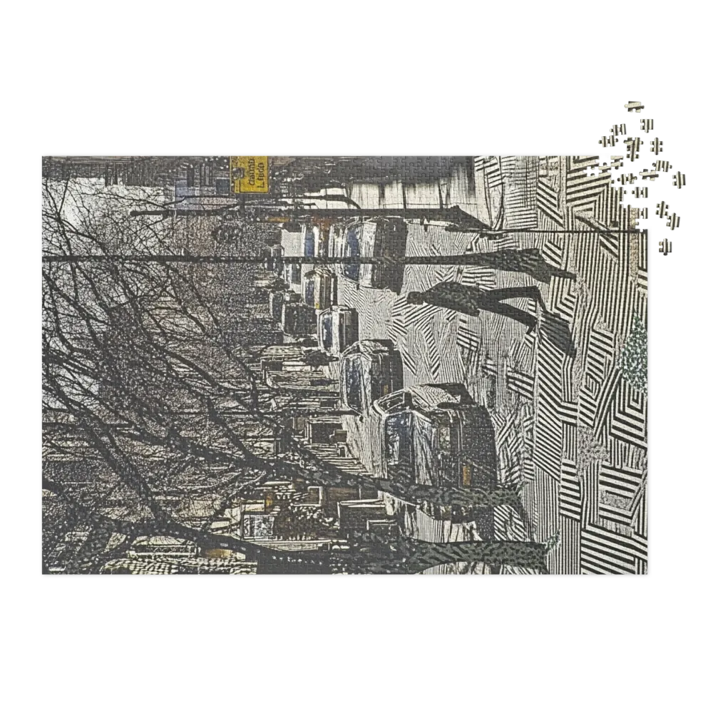 Optical City Scape 
 Jigsaw Puzzle in Tin Box