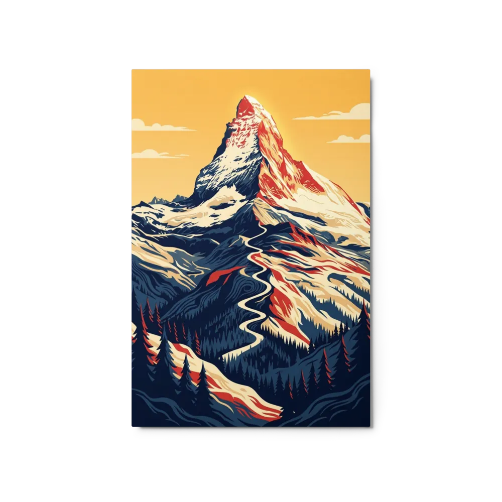 Peak of Golden Hour 
 Poster with Red oak Frame | 12″x 16″