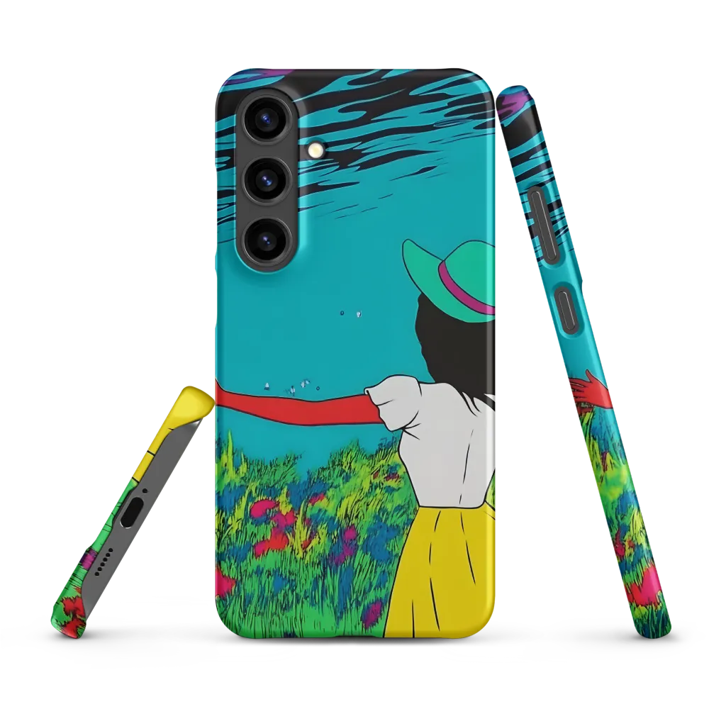 Vibrant Figure in Abstract Landscape | Phone Case