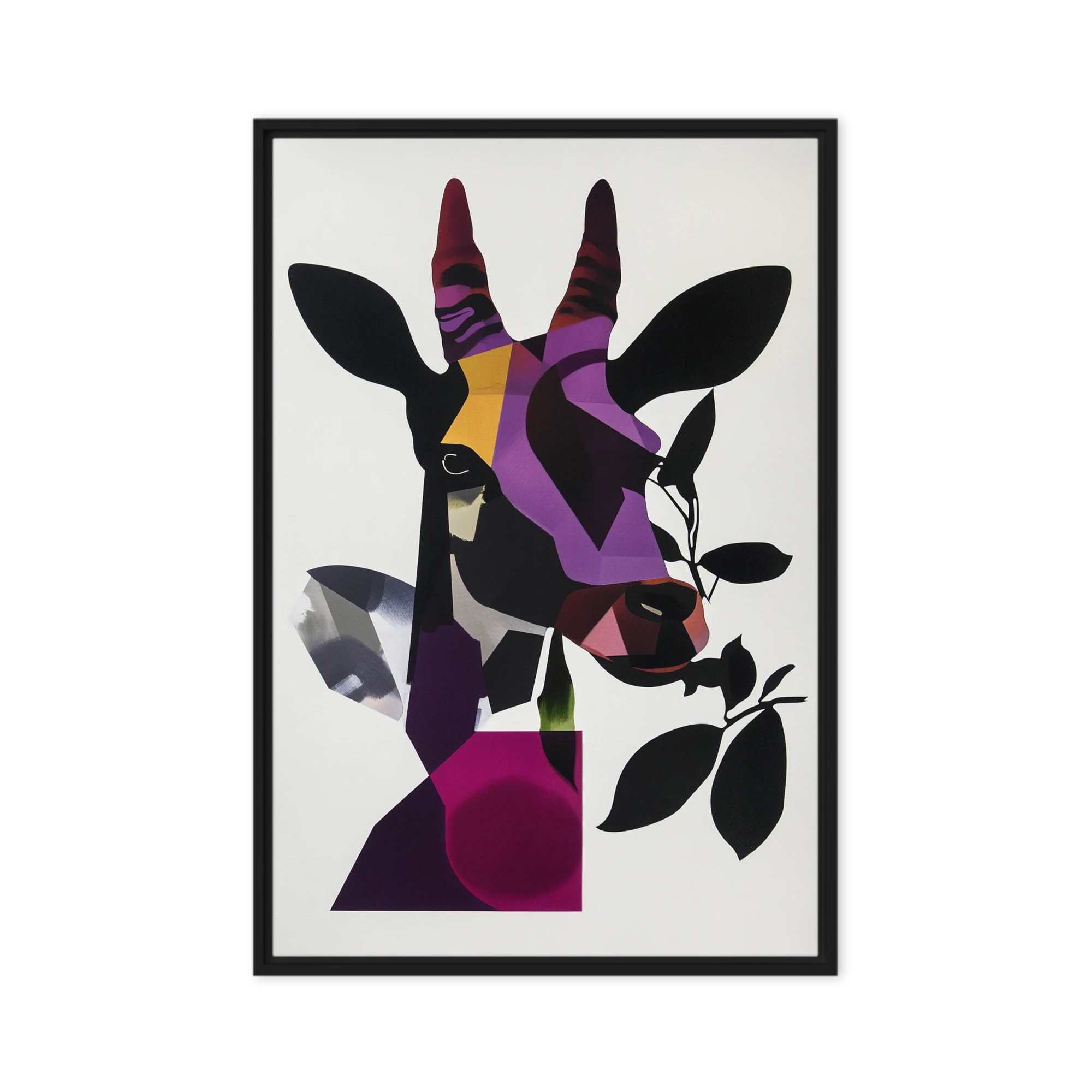 Abstract Giraffe Silhouette | Art Print