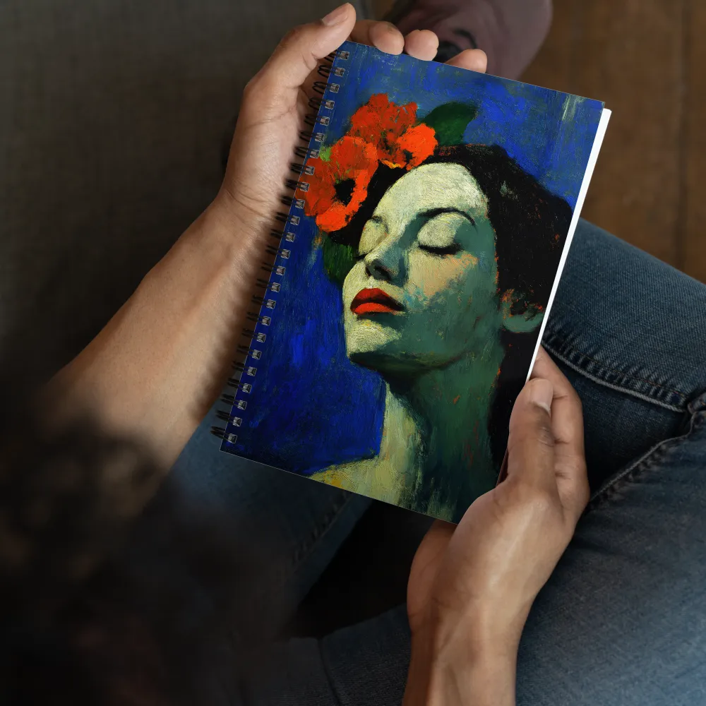 Serene Floral Portrait 
 Spiral Notebook | 140 pages