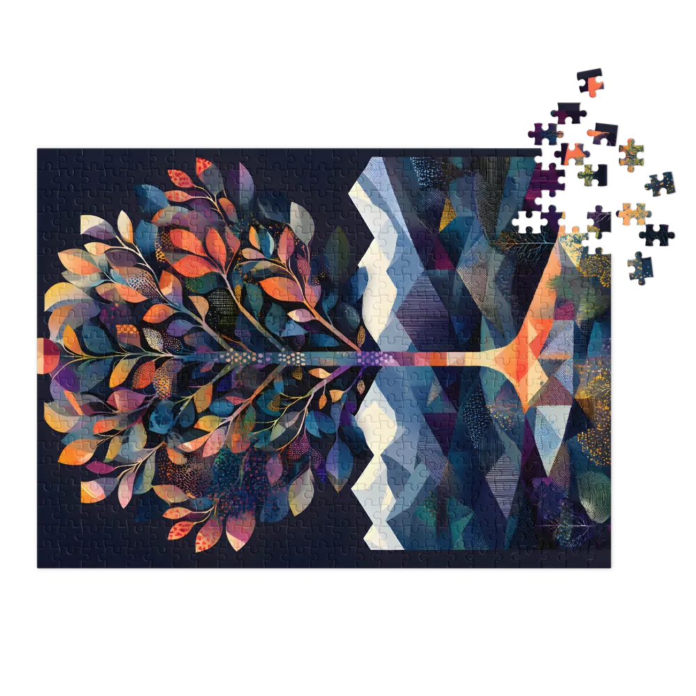 Colorful Stylized Tree Landscape