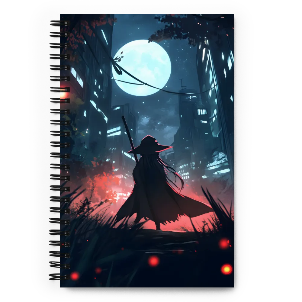 Moonlit Urban Journey 
 Spiral Notebook | 140 pages