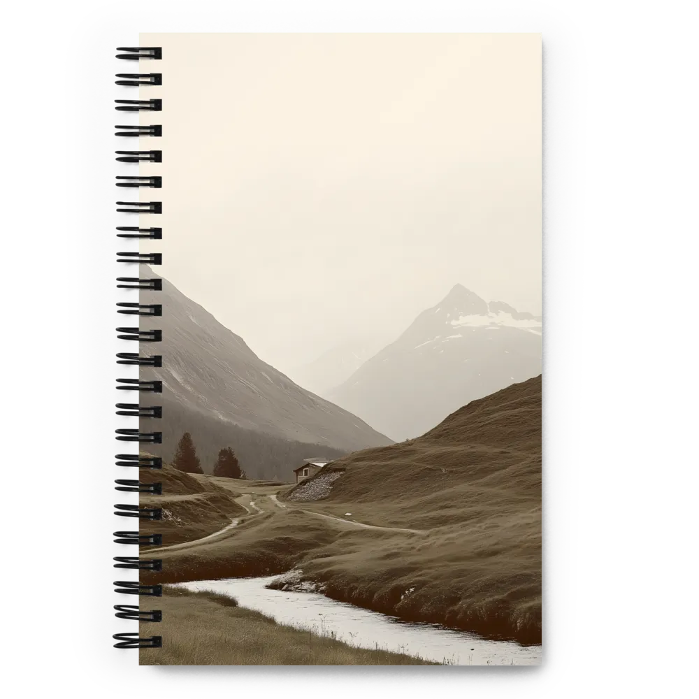 Alpine Sepia Landscape 
 Spiral Notebook | 140 pages