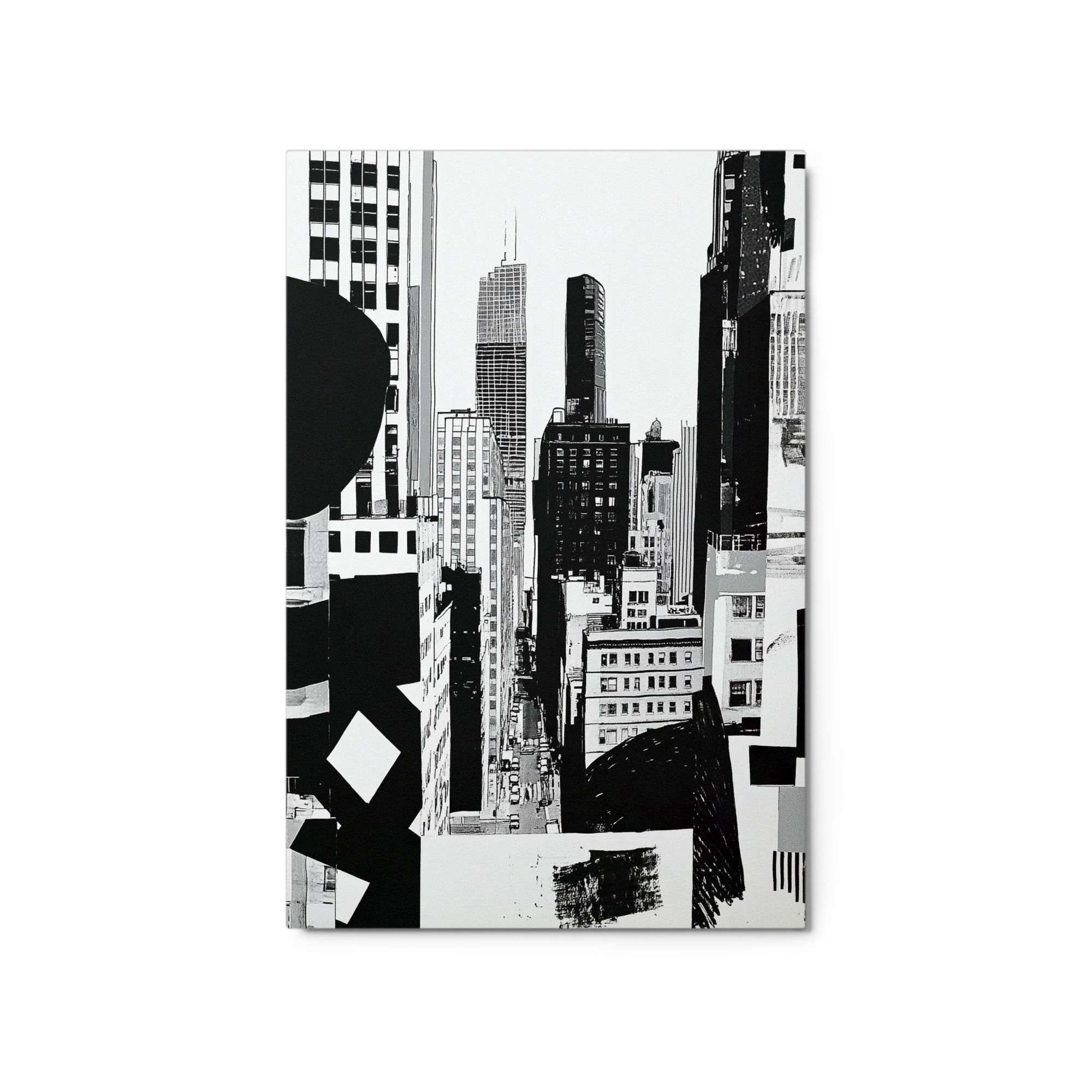 Abstract Black and White Cityscape