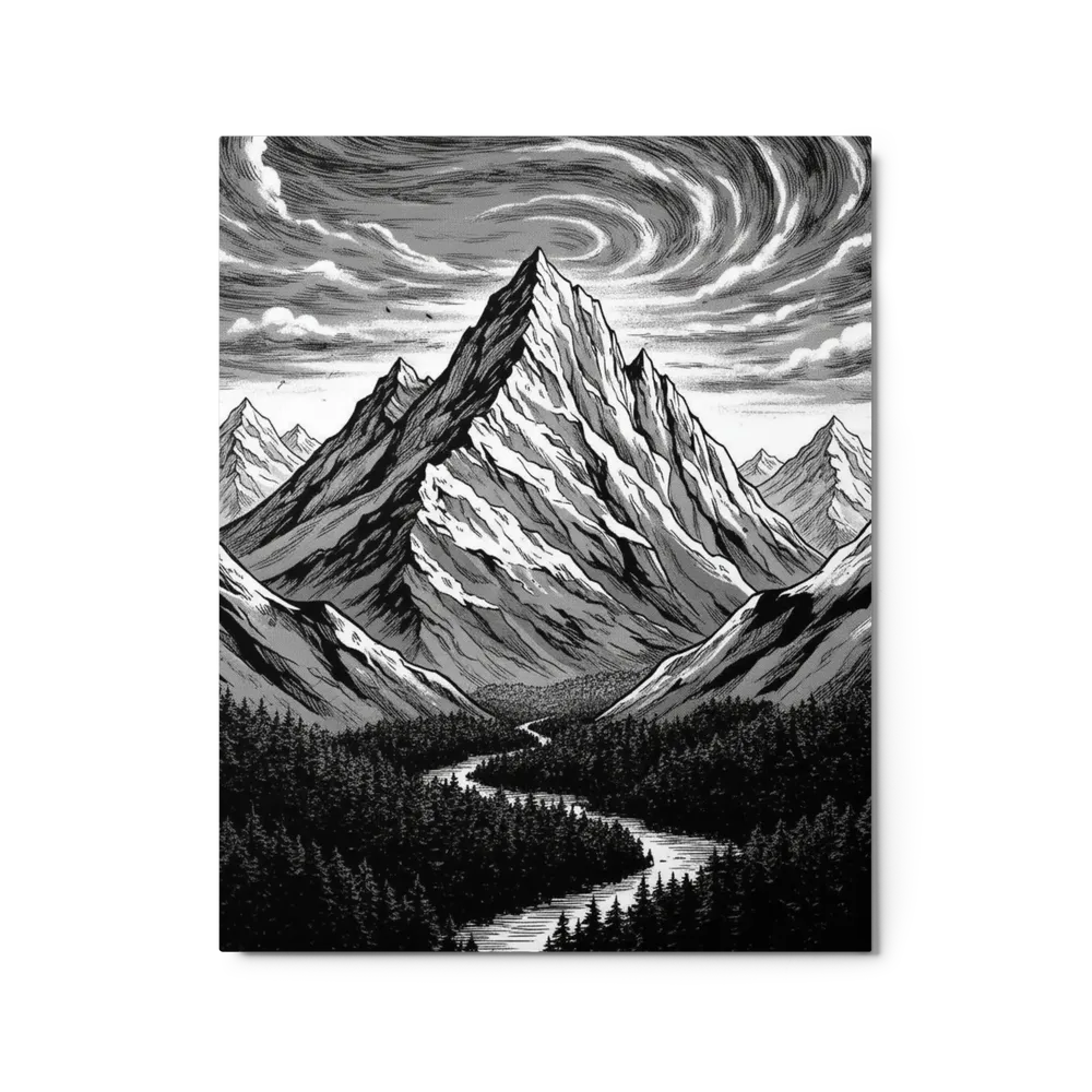 Black and White Mountainscape | Art Print