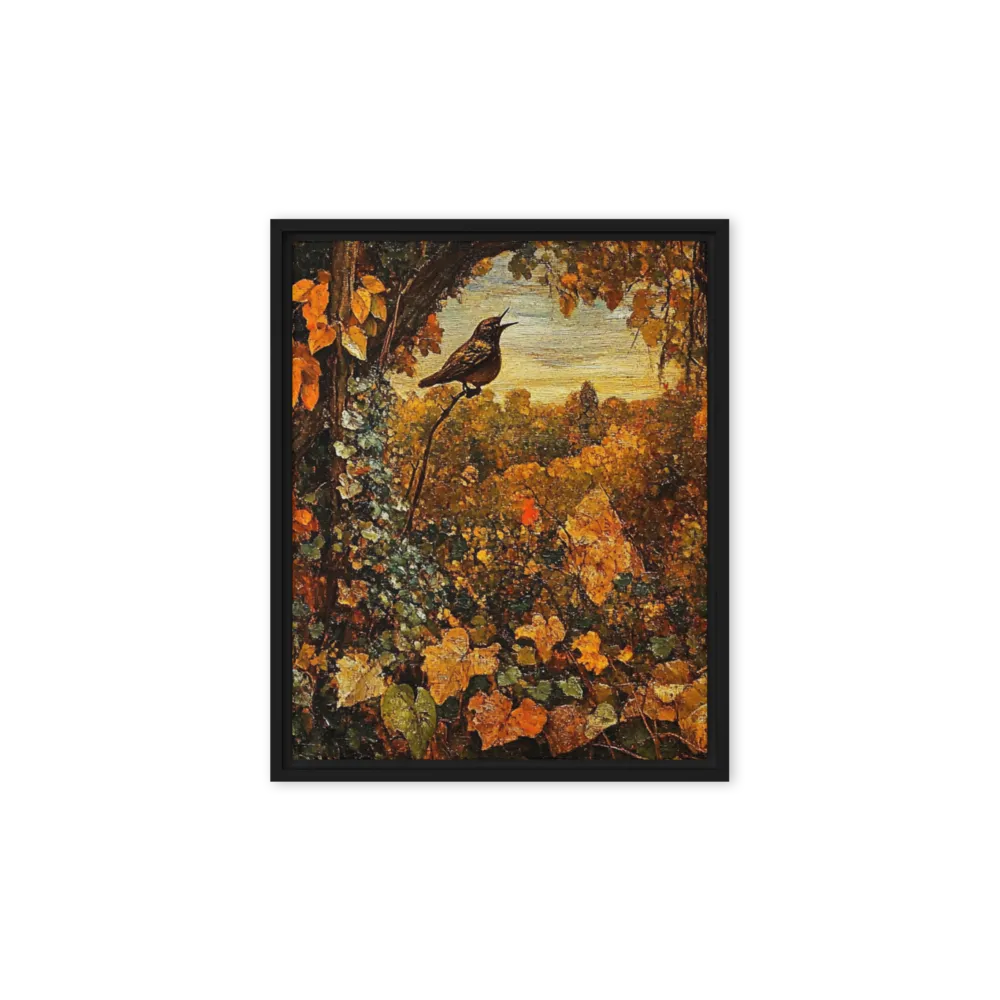 Autumn's Golden Song 
 Canvas with White Frame