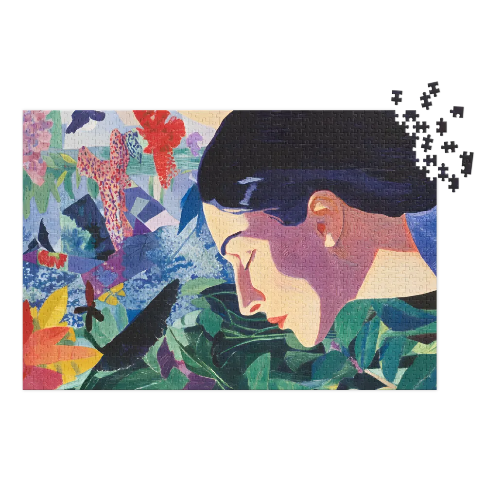 Portrait Rêverie Florale 
 Puzzle en boite metallique