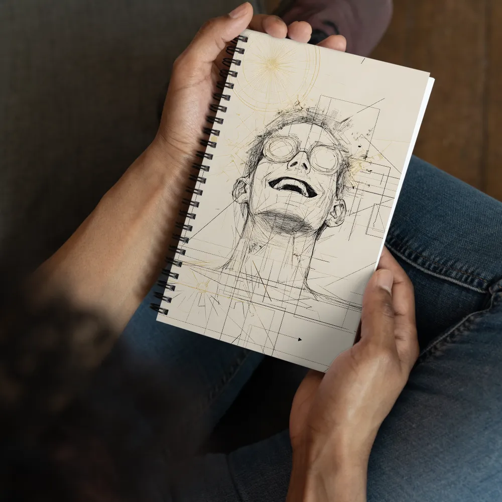 Upward Gaze in Lines 
 Spiral Notebook | 140 pages
