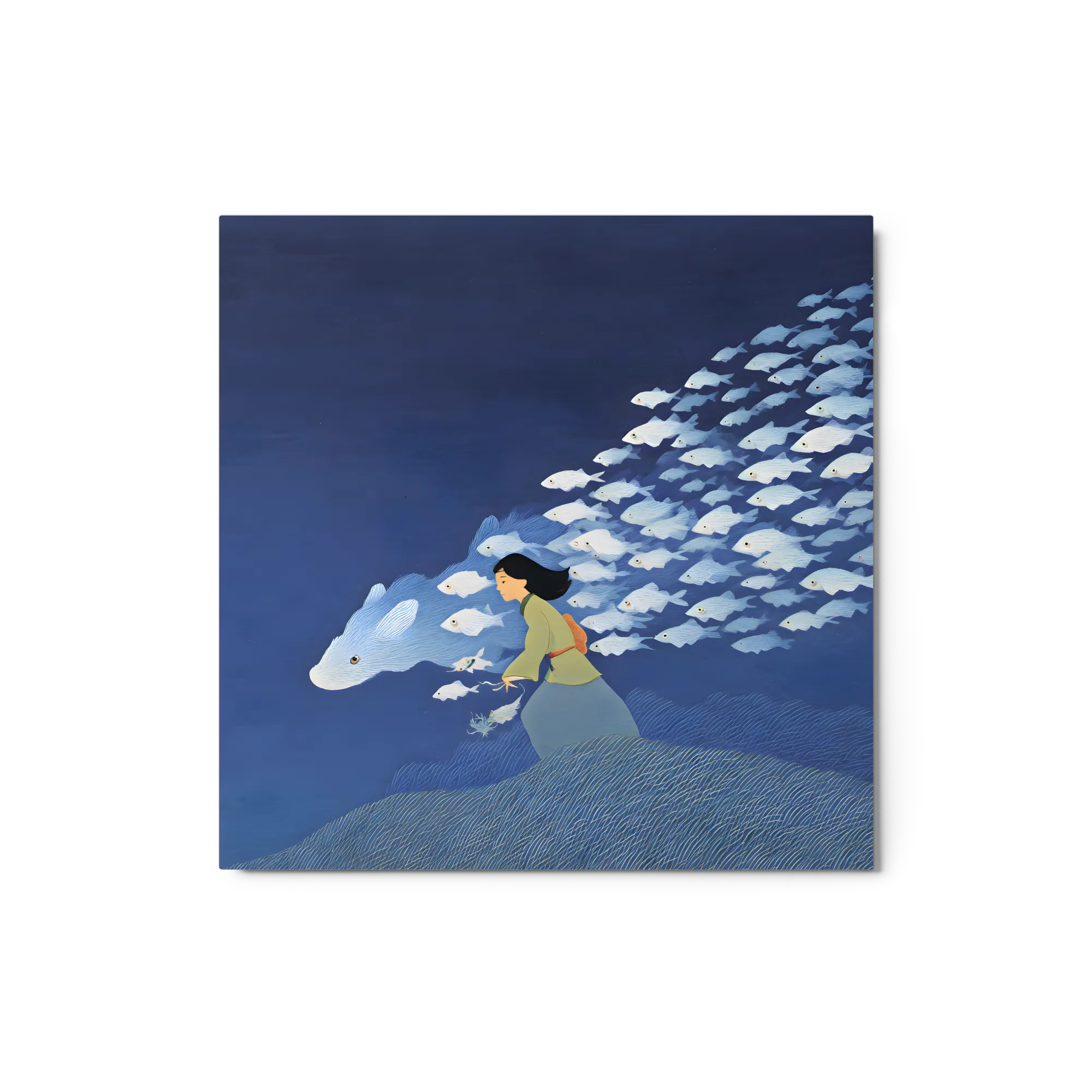Girl on Fish Cloud