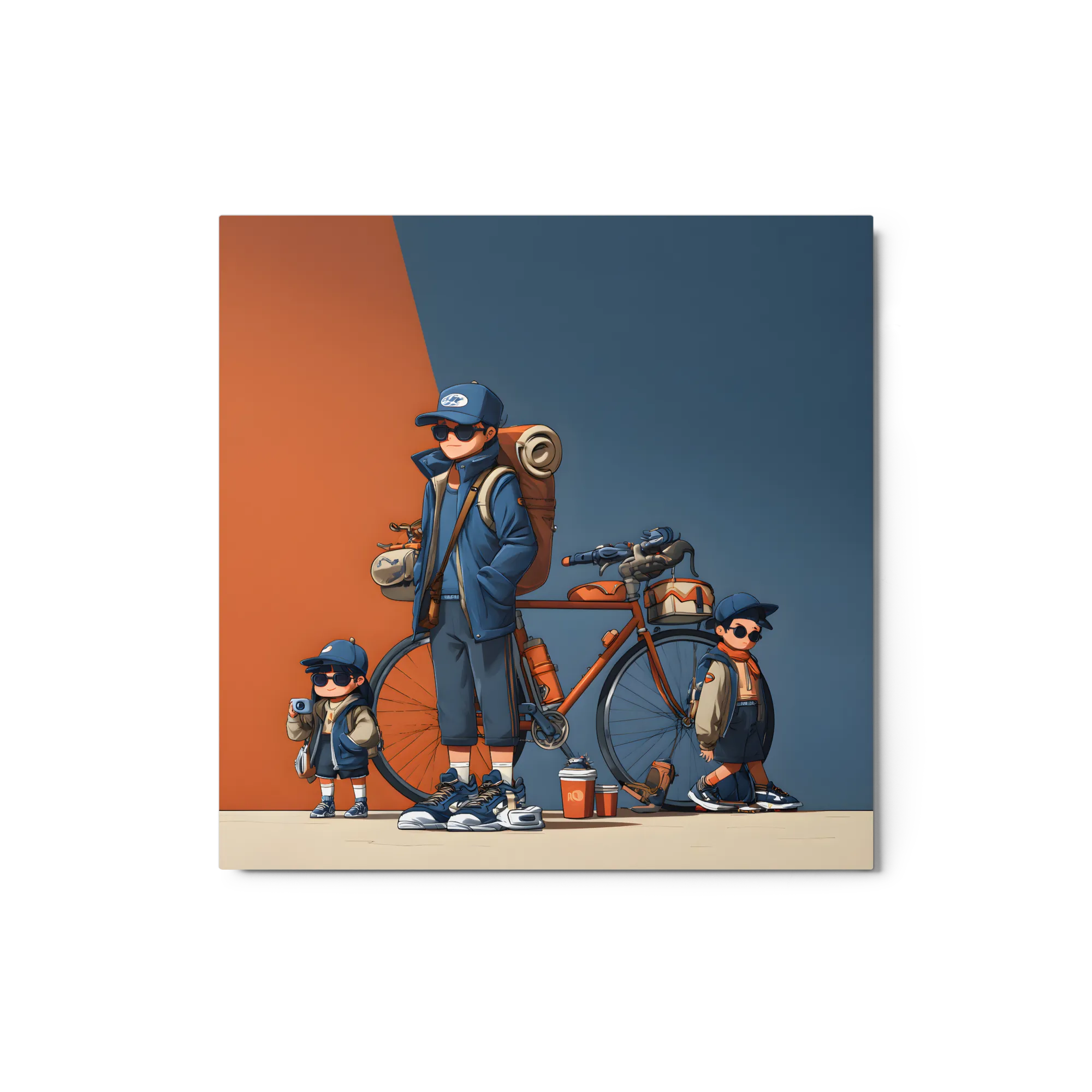 Ultramarine Ember Wall Art — Bold Contrast
