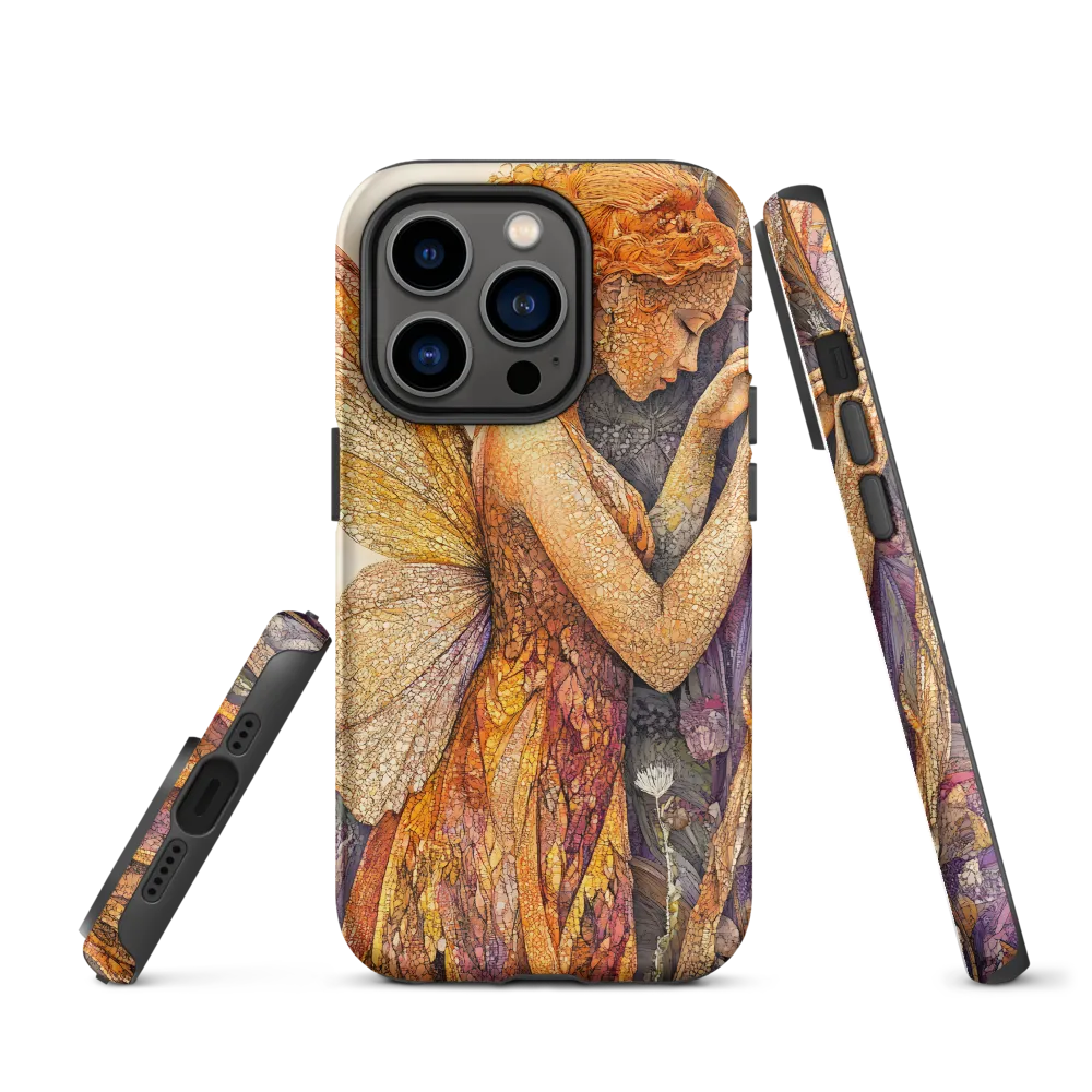 Golden Wings in Bloom | Phone Case