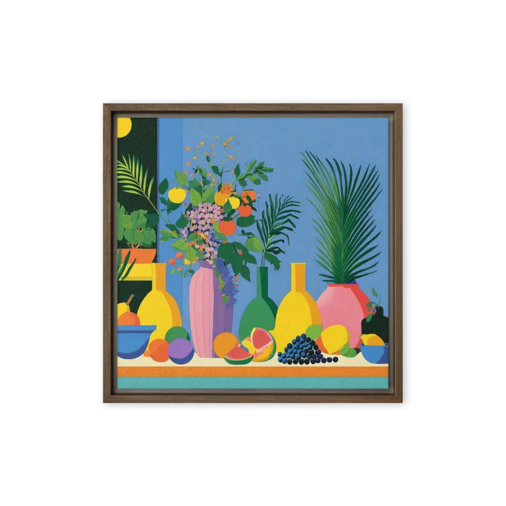 Blue Room Still Life 
 Poster with Red oak Frame | 10″x 10″