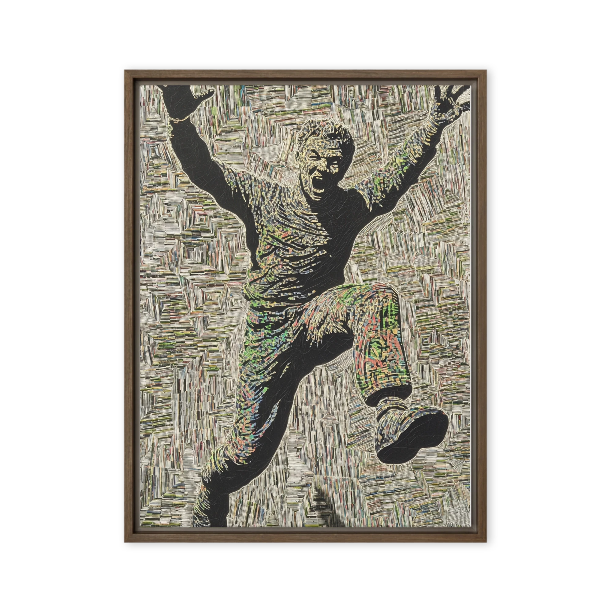 Abstract Jumping Figure Collage