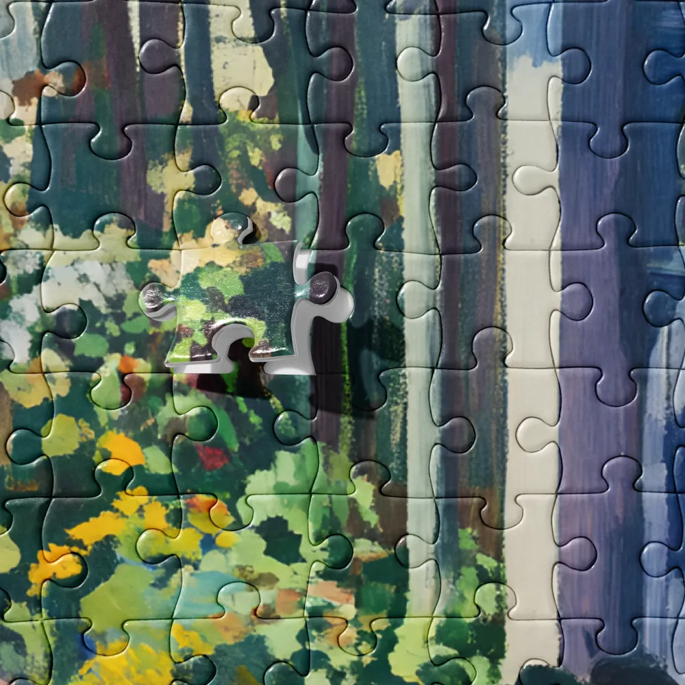 Garden Retreat 
 Jigsaw Puzzle in Tin Box