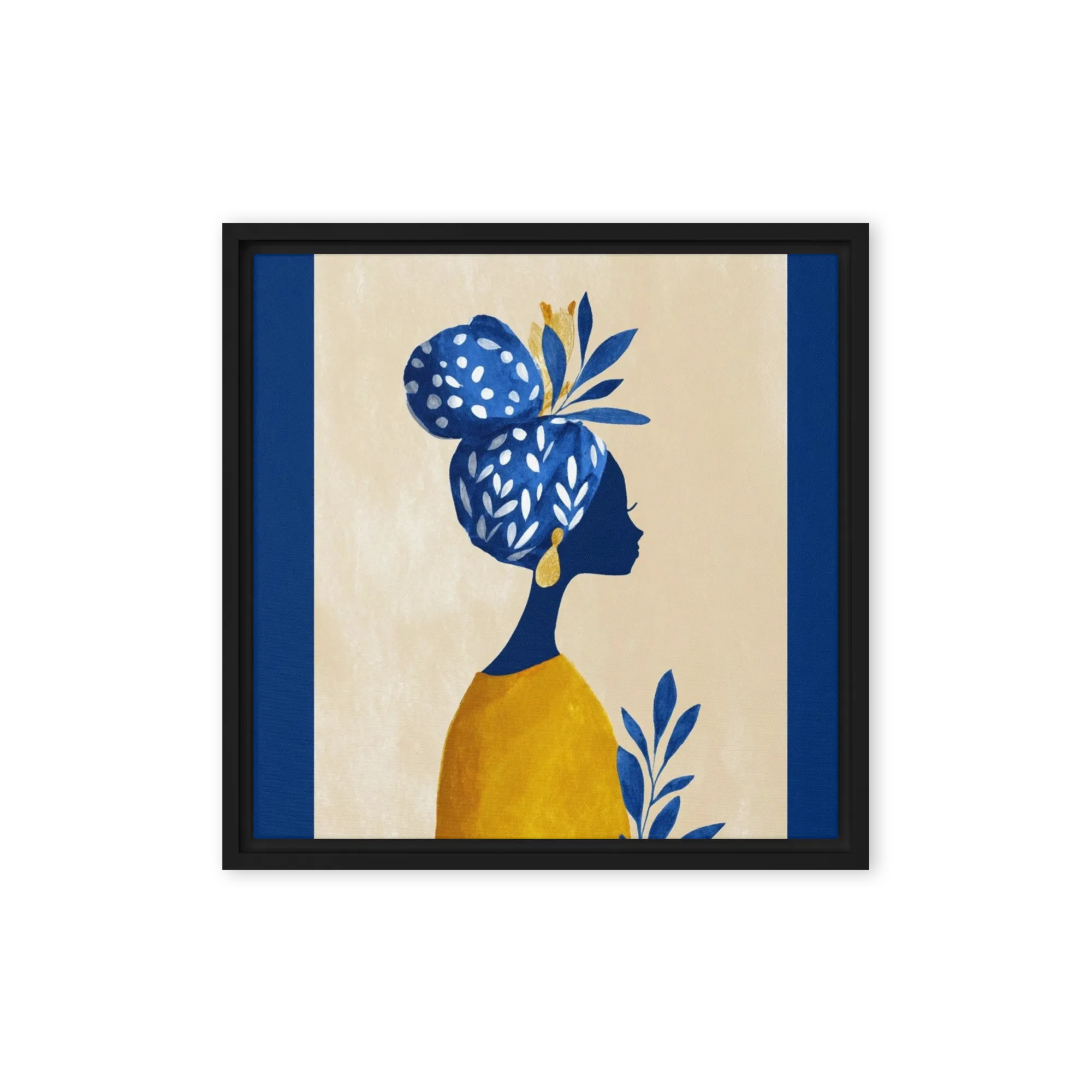 Cobalt Profile and Botanical Leaves