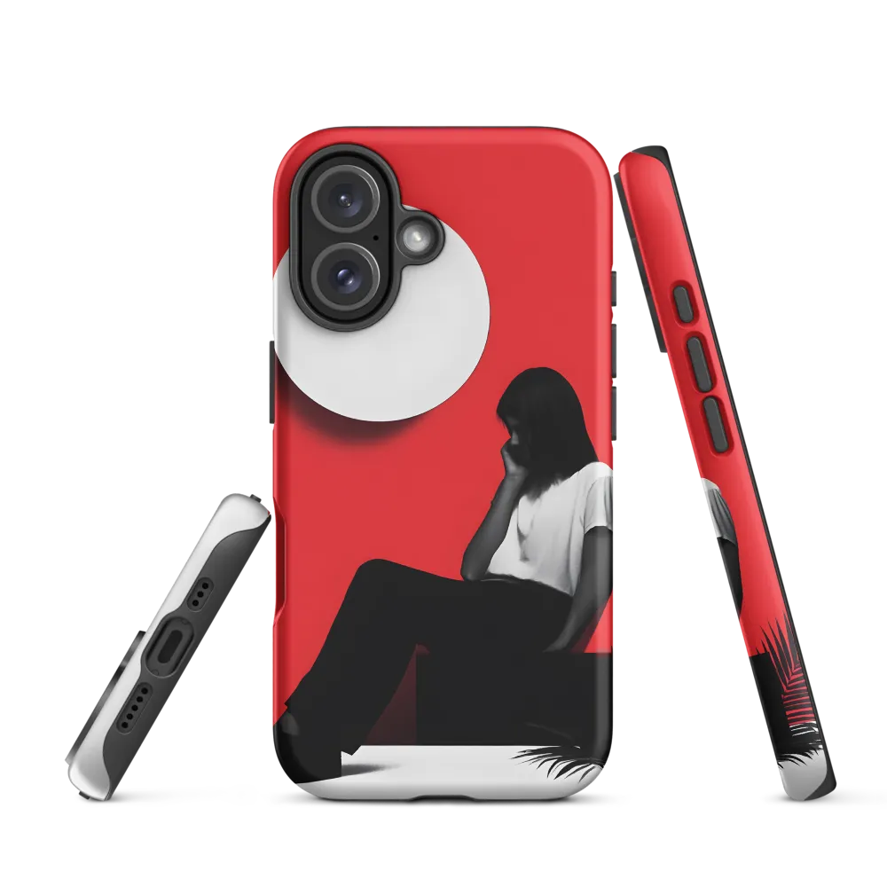 Red Circle Solitude | Phone Case