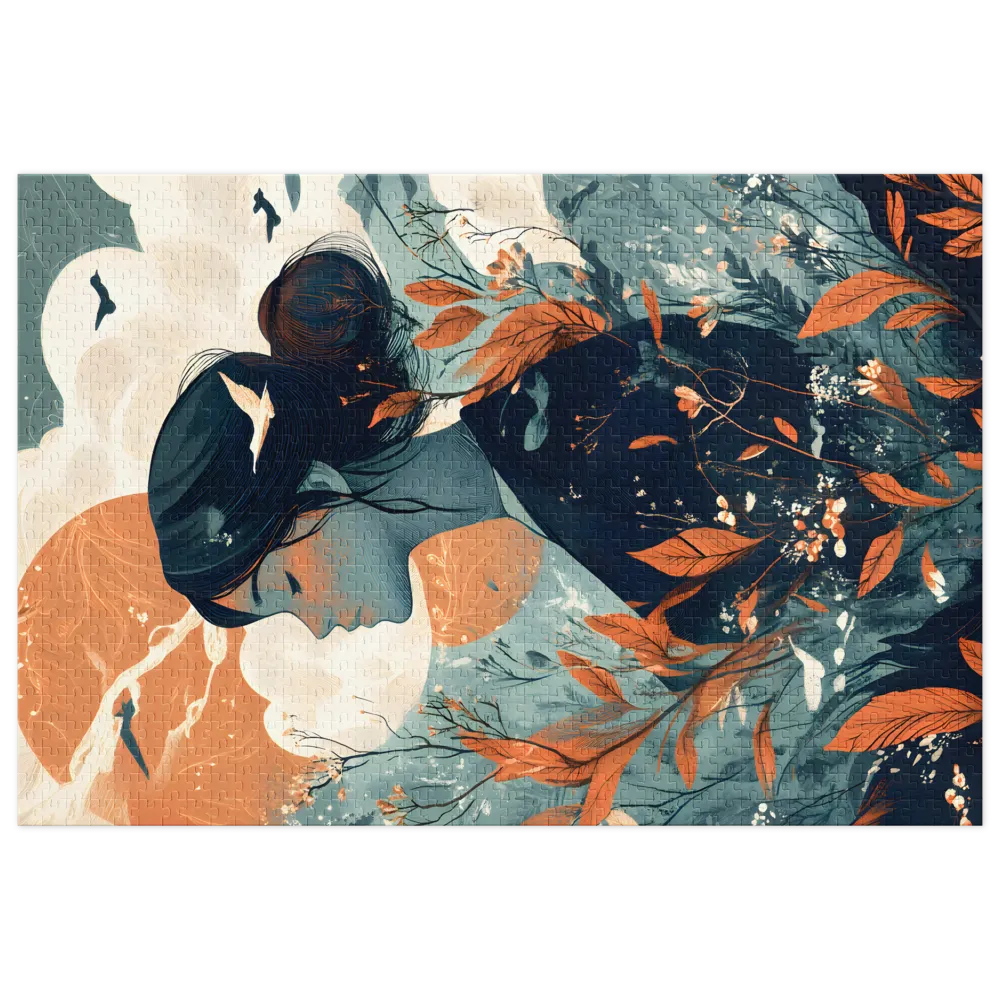 Modern Woman in Nature Illustration | Jigsaw Puzzle (252/520 pieces)