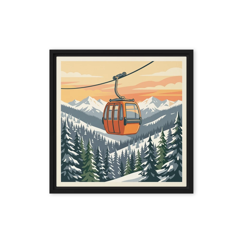 Alpine Gondola Sunset | Art Print