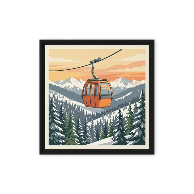 Alpine Gondola Sunset | Art Print