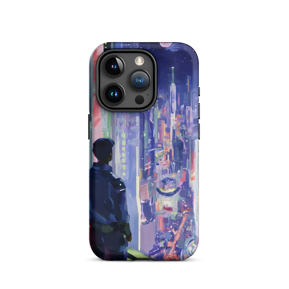 Futuristic Cityscape at Night | Phone Case