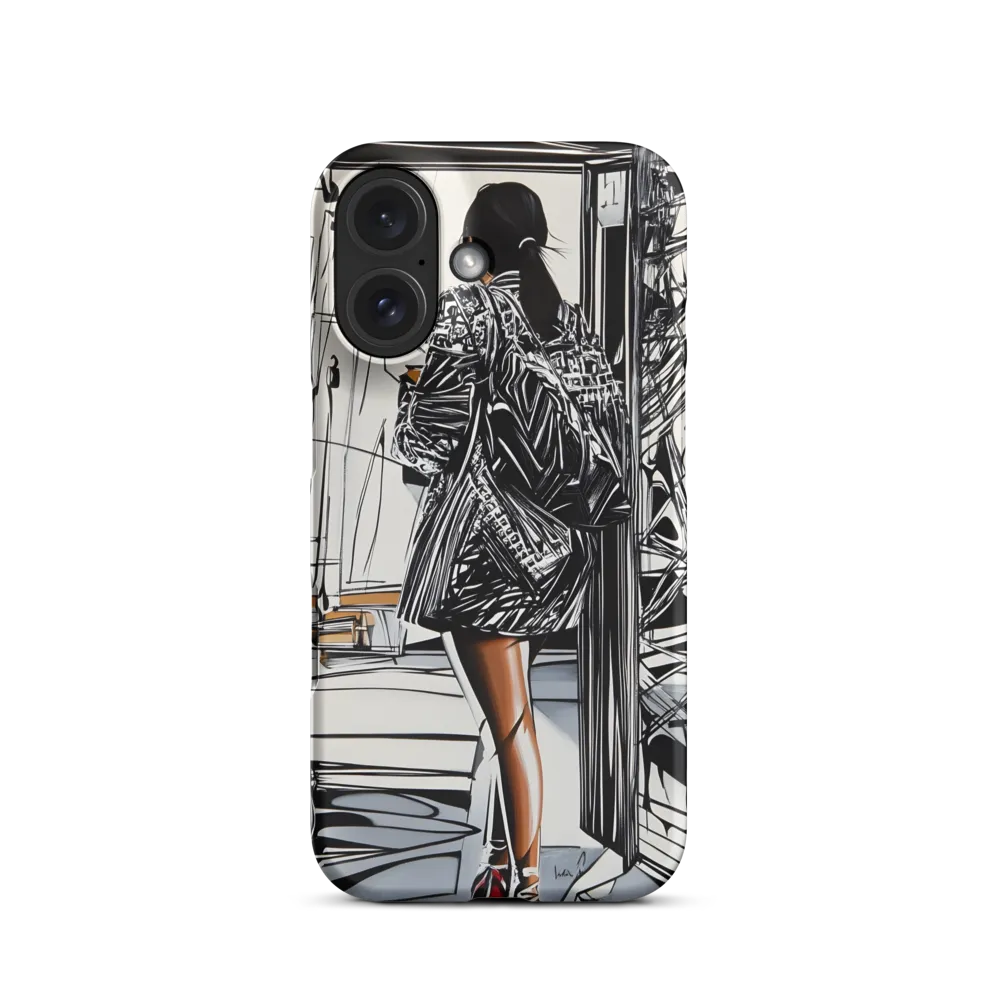 Woman in Doorway Illustration | Phone Case