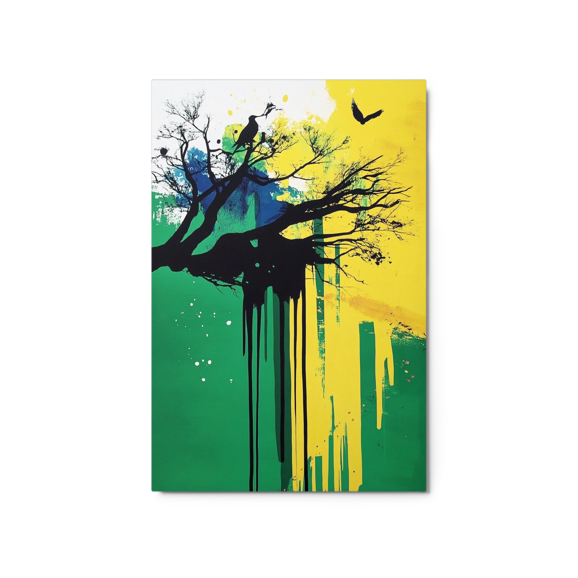 Abstract Tree with Birds Design