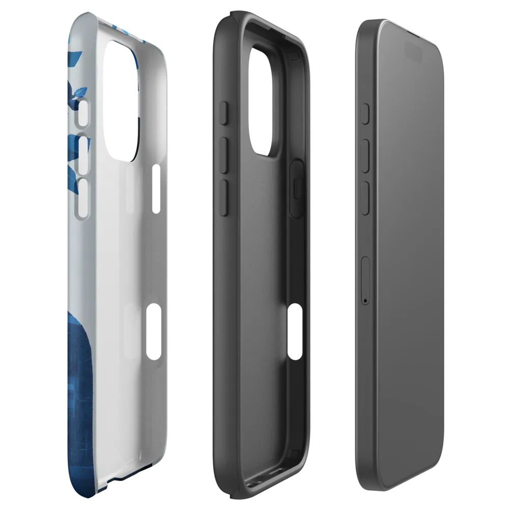 Modern Blue Portrait | Phone Case