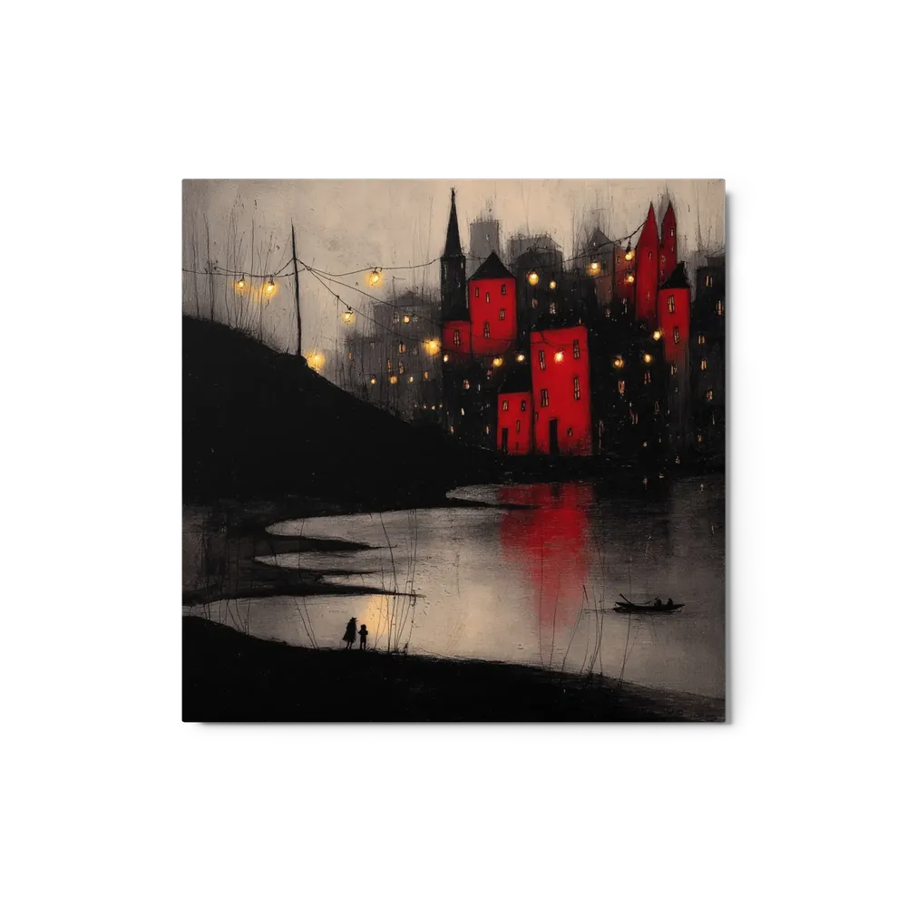 Red Glow over Nocturnal City | Art Print