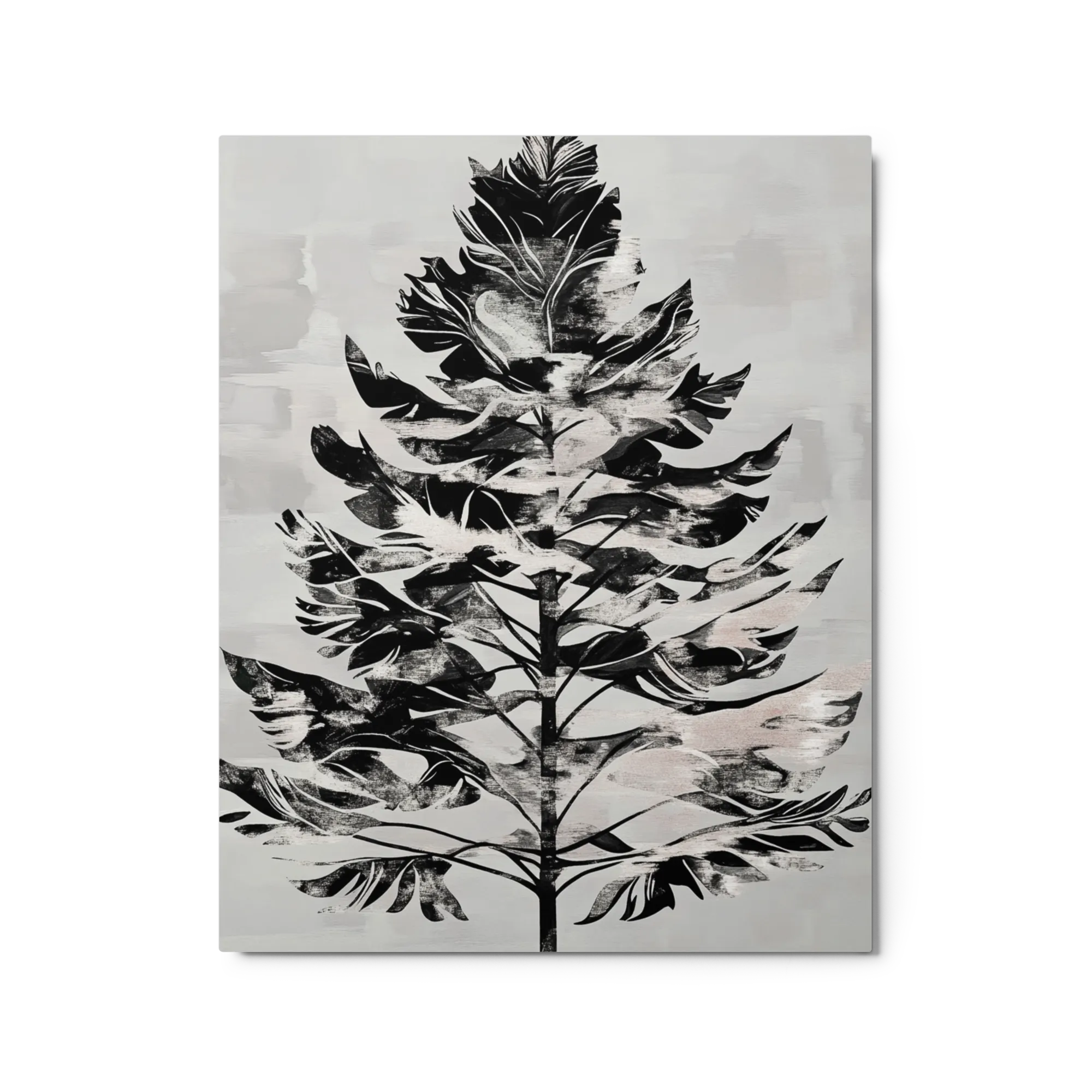 Monochrome Pine Silhouette
