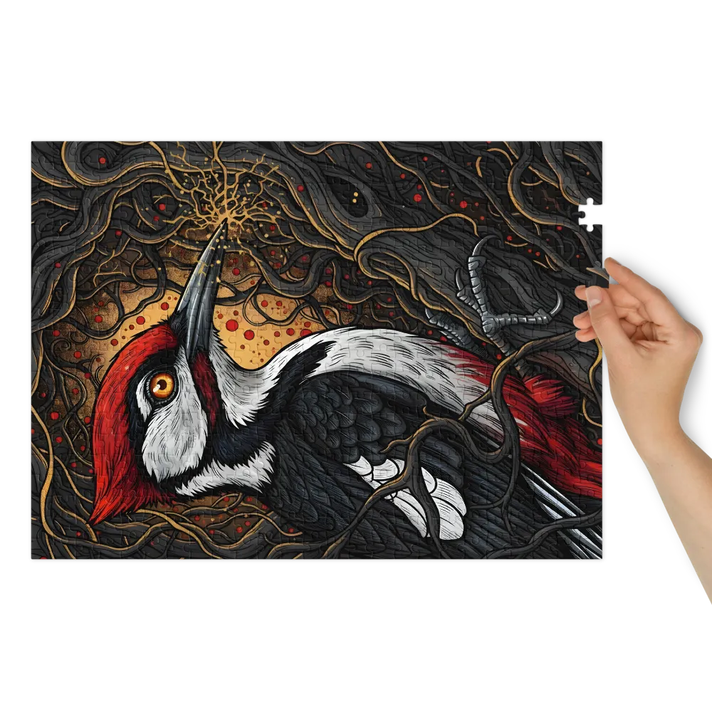 Gilded Woodpecker | Jigsaw Puzzles